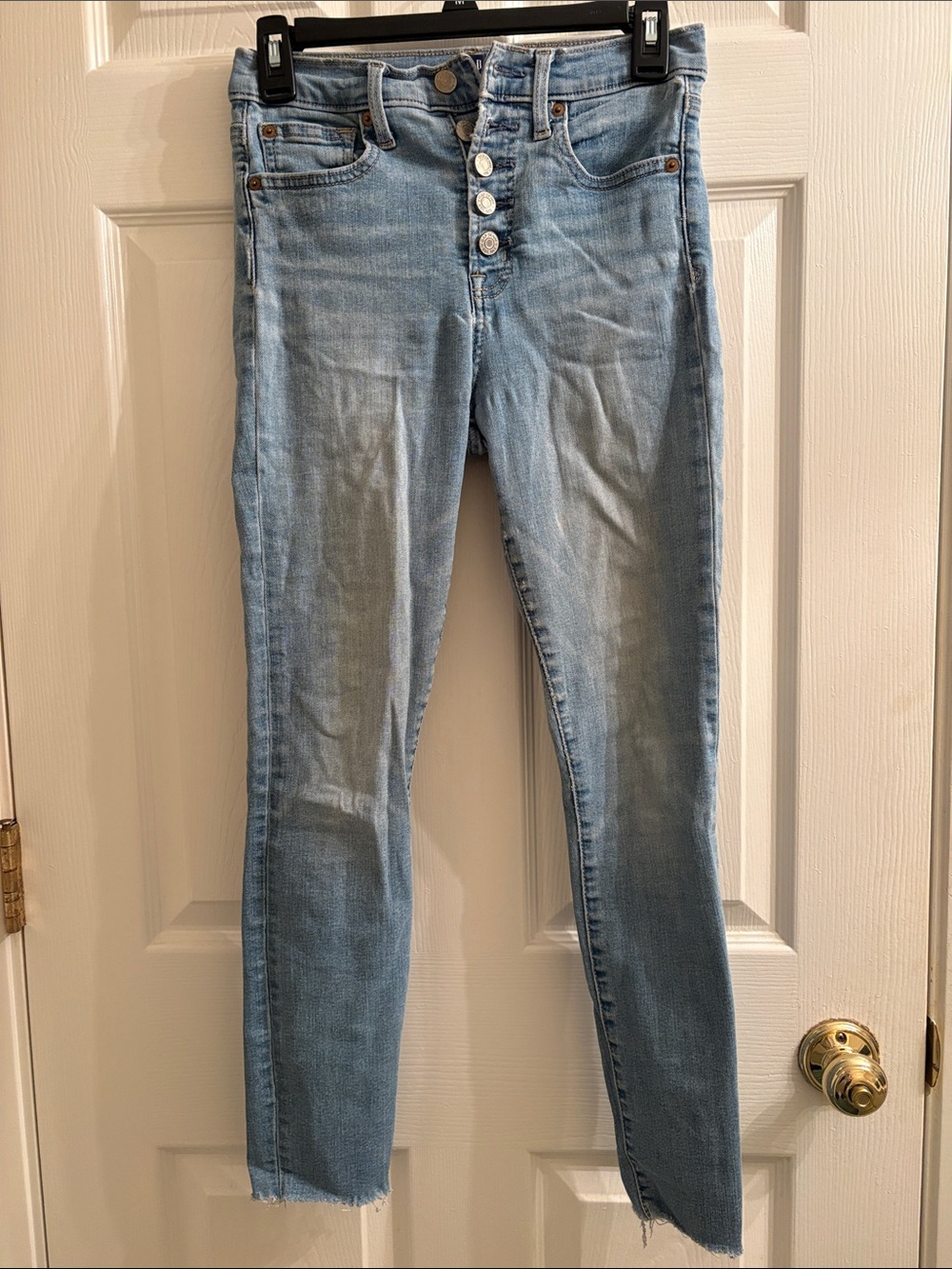 GAP Light Blue Skinny Button-Fly Jeans
